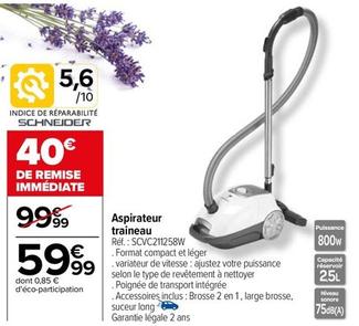 Schneider - Aspirateur Traineau offre à 59,99€ sur Carrefour