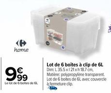 Lot De 6 Boîtes À Clip offre à 9,99€ sur Carrefour