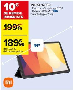 Apple - Pad SE 128Go offre à 189,99€ sur Carrefour
