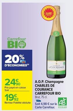 Carrefour - A.O.P. Champagne Charles De Courance  offre à 19,92€ sur Carrefour Market