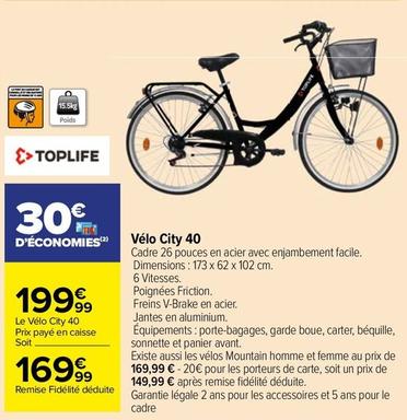Toplife - Vélo City 40 offre à 169,99€ sur Carrefour Market