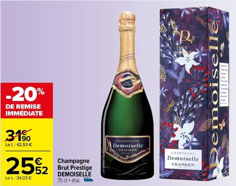 Vranken - Champagne Brut Prestige Demoiselle offre à 25,52€ sur Carrefour Market