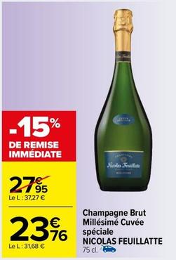Nicolas Feuillatte - Champagne Brut Millésimé Cuvée Spéciale offre à 23,76€ sur Carrefour Market