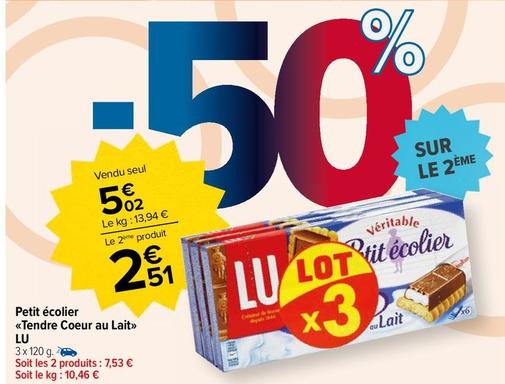 Lu - Petit Ecolier <<Tendre Coeur Au Lait>> offre à 5,02€ sur Carrefour Market