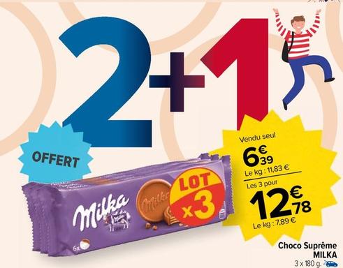 Milka - Choco Suprême offre à 6,39€ sur Carrefour Market