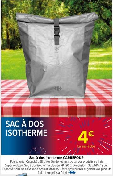 Carrefour - Sac À Dos Isotherme  offre à 4€ sur Carrefour Market