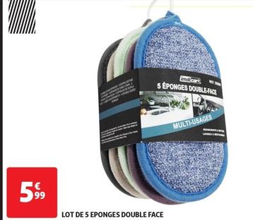 Lot De 5 Eponges Double Face  offre à 5,99€ sur Auchan Hypermarché