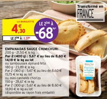 Empanadas Sauce Chimichuri offre à 4,3€ sur Intermarché