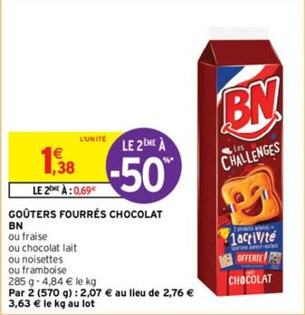 BN - Goûters Fourrés Chocolat