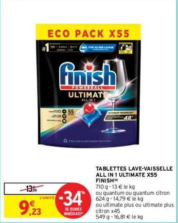 Finish - Tablettes Lave-Vaisselle All In 1 Ultimate X55