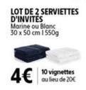 Lot De 2 Serviettes D'Invites offre à 4€ sur Intermarché Express