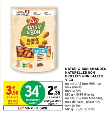 Vico - Natur' & Bon Amandes Naturelles Non Grillées Non Salées