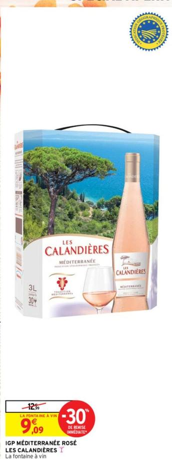 les calandieres - igp méditerranée rosé 