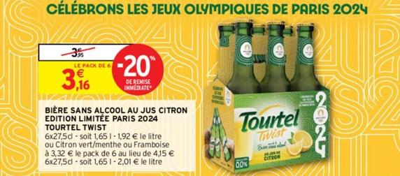 Tourtel Twist - Bière Sans Alcool Au Jus Citron Edition Limitée Paris 2024 