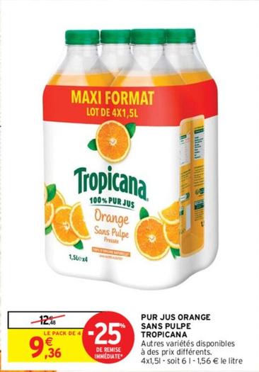 Tropicana - Pur Jus Orange Sans Pulpe