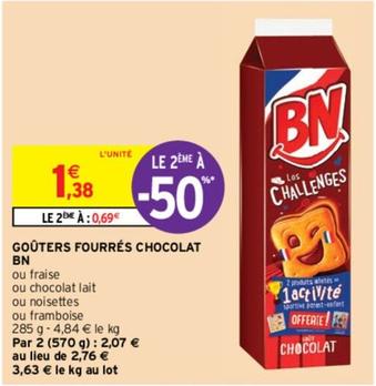 BN Chocolat - Goûters Fourrés