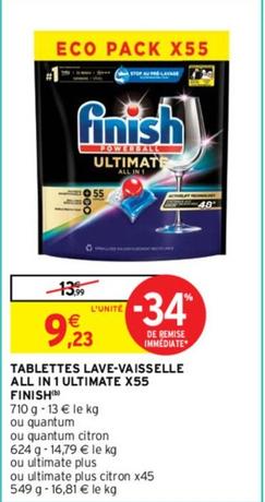 Finish - Tablettes Lave-Vaisselle All In 1 Ultimate X55
