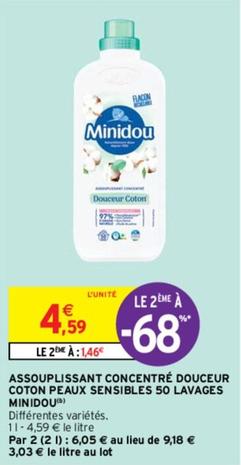 Minidou - Assouplissant Concentré Douceur Coton Peaux Sensibles 50 Lavages