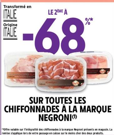 Negroni - Sur Toutes Les Chiffonnades À La Marque