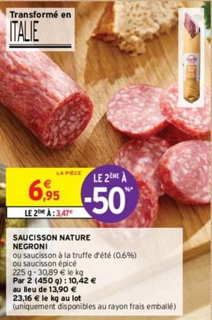 Negroni - Saucisson Nature