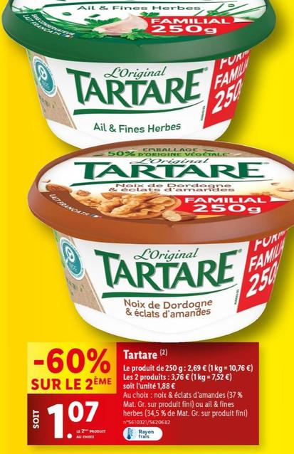 Tartare offre à 2,69€ sur Lidl