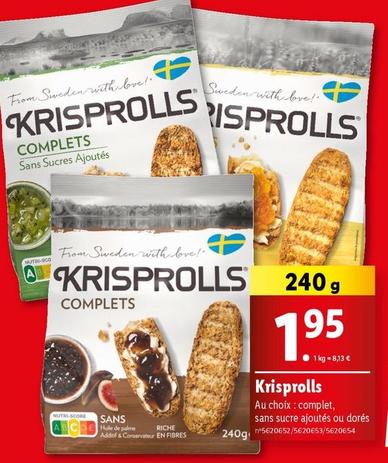 Krisprolls offre à 1,95€ sur Lidl