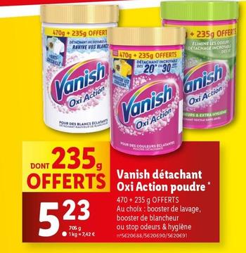 Vanish - Détachant Oxi Action Poudre  offre à 5,23€ sur Lidl