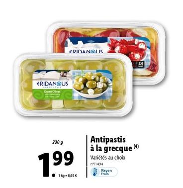 Eridanous - Antipastis À La Grecque offre à 1,99€ sur Lidl