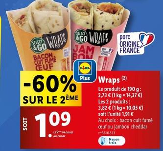Wraps offre à 2,73€ sur Lidl
