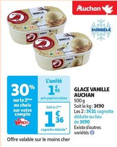 Auchan - Glace Vanille  offre à 1,95€ sur Auchan Supermarché