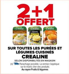 Crealine - Sur Toutes Les Purées Et Légumes Cuisinés offre sur Carrefour Drive