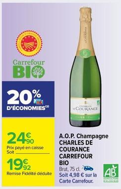Carrefour - A.O.P. Champagne Charles De Courance  offre à 24,9€ sur Carrefour Drive