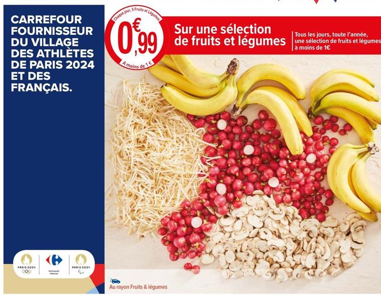 Carrefour - Sur Une Sélection De Fruits Et Légumes offre à 0,99€ sur Carrefour Drive