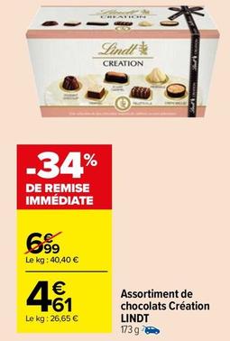 Lindt - Assortiment De Chocolats Creation offre à 4,61€ sur Carrefour Drive