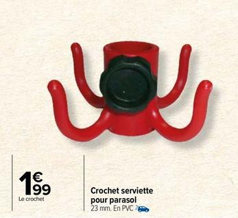 Crochet Serviette Pour Parasol offre à 1,99€ sur Carrefour Drive