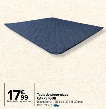 Carrefour - Tapis De Pique Nique offre à 17,99€ sur Carrefour Drive