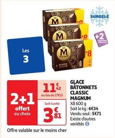 Magnum - Glace Batonnets Classic  offre à 3,81€ sur Auchan Hypermarché