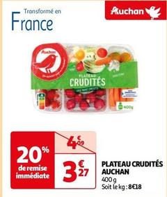 Auchan - Plateau Crudités offre à 3,27€ sur Auchan Hypermarché