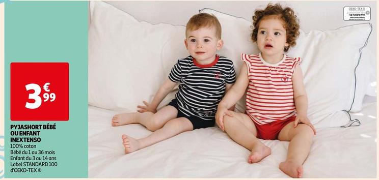 Inextenso - Pyjashort Bébé Ou Enfant offre à 3,99€ sur Auchan Hypermarché
