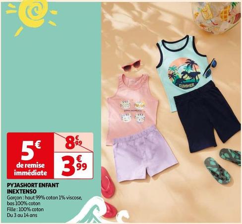 Inextenso - Pyjashort Enfant  offre à 3,99€ sur Auchan Hypermarché