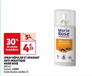 Marie Rose - Spray Répulsif Et Apaisant Anti Moustique  offre à 4,19€ sur Auchan Hypermarché