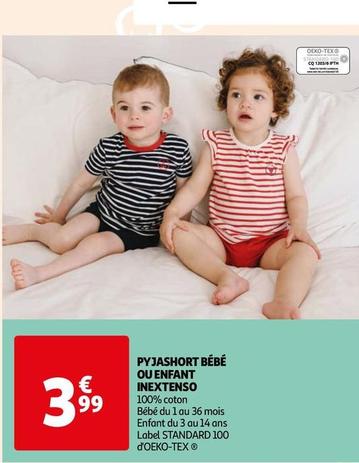 Inextenso - Pyjashort Bébé offre à 3,99€ sur Auchan Hypermarché