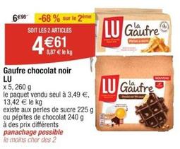 Gaufres au chocolat offre à 3,49€ sur Cora