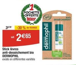 Dermophil - Stick Lèvres Anti-Dessèchement Bio offre à 2,65€ sur Cora