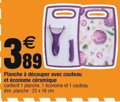 Lanche À Découper Avec Couteau Et Économe Céramique offre à 3,89€ sur Cora