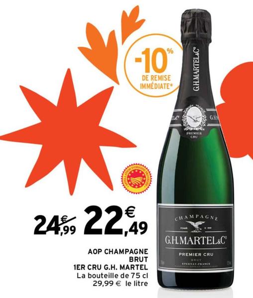 G.H. Martel - AOP Champagne Brut 1Er Cru  offre à 22,49€ sur Intermarché Hyper