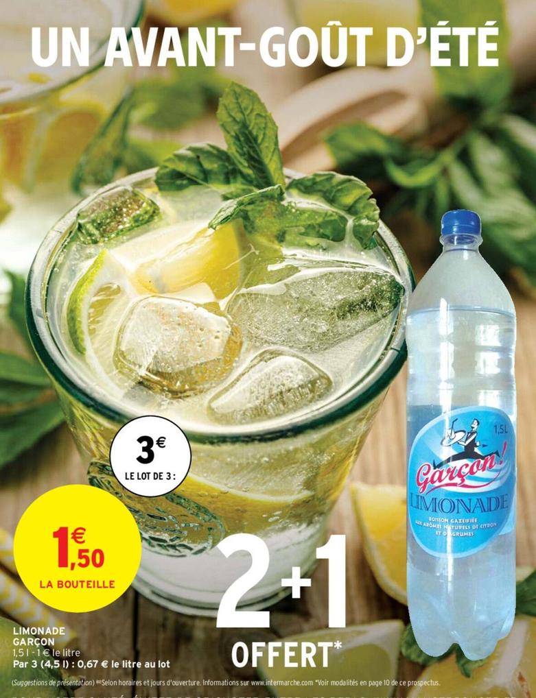 Limonade Garçon offre à 1,5€ sur Intermarché Hyper