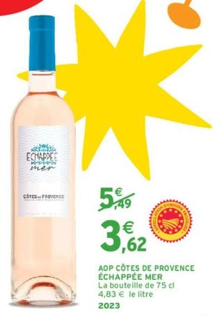 Echappee Mer - AOP Cotes De Provence  offre à 3,62€ sur Intermarché Express