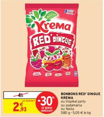 Krema - Bonbons Red' Dingue offre à 2,93€ sur Intermarché Contact
