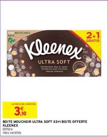 Kleenex - Boite Mouchoir Ultra Soft X2+1 Boite Offerte offre à 3,1€ sur Intermarché